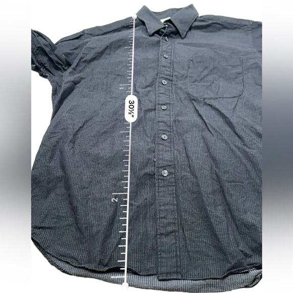 Balenciaga Paris Dark Navy Blue Check Long Sleeve Button Down Shirt Size 16 - Picture 8 of 8